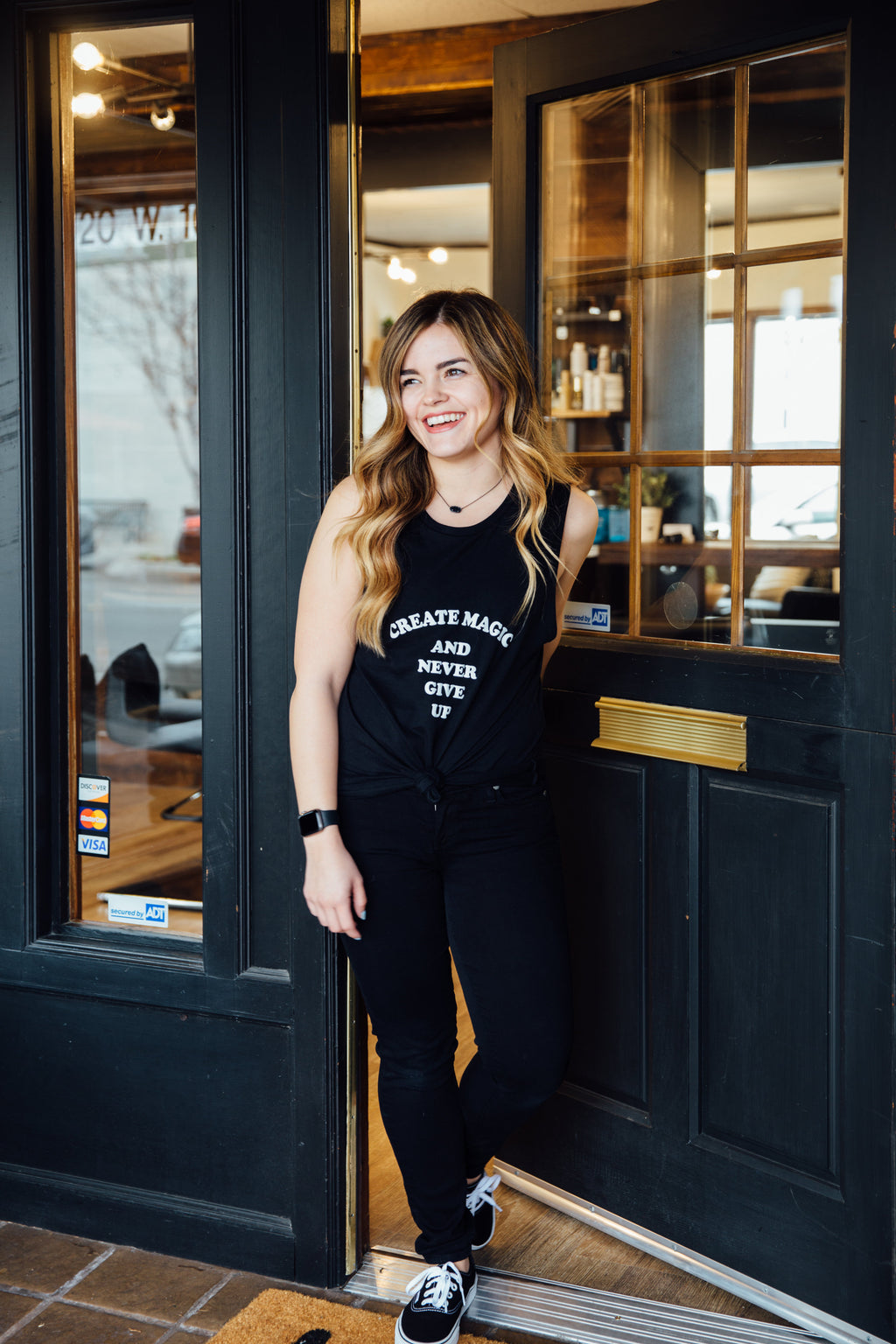 Create Magic and Never Give Up Tank Team Paul Mitchell Hairdressers Rock